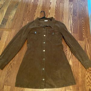 Le Lis Brown Corduroy Dress